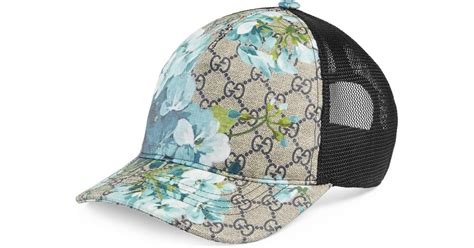 gucci cap blumen blau|Gucci: Blue GG Cap .